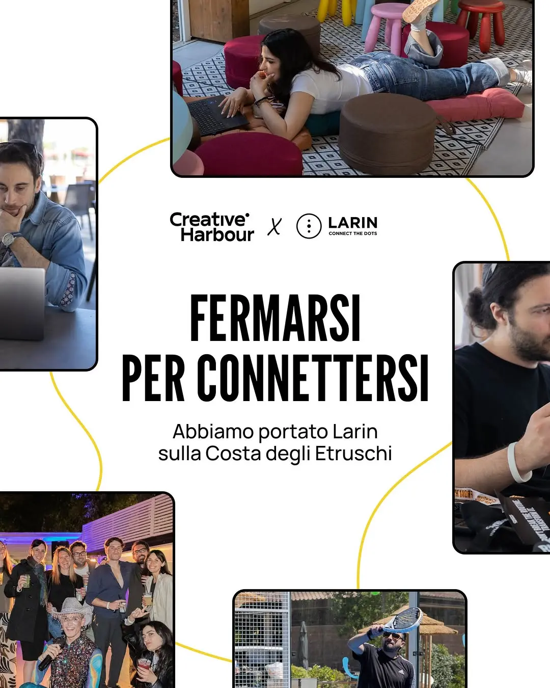 @livinginlarin connette i puntini per mestiere: Connect the dots è il payoff dell'azienda. Unisce creatività, marketing 