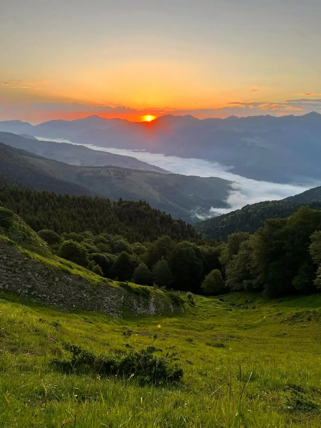 Sleeping under the stars, 
catching the sunrise above the clouds, 
and Benji on lookout dut