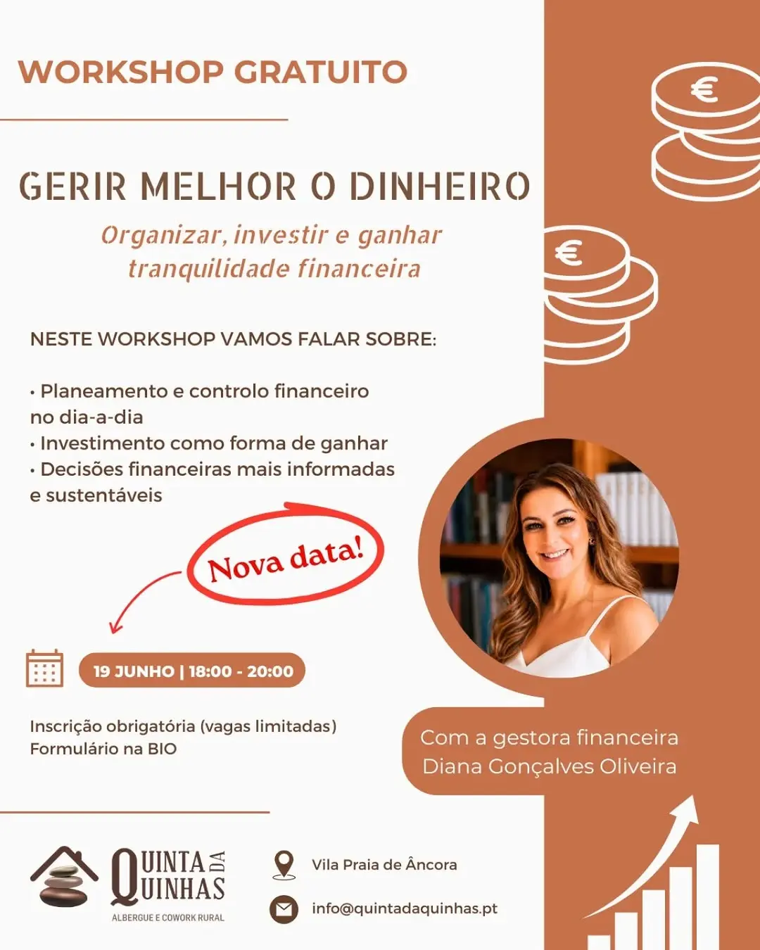 📢 ATENÇÃO: alteração de data.

Por motivos de força maior o workshop não se poderá realizar no dia 17 de junho. Mas acon