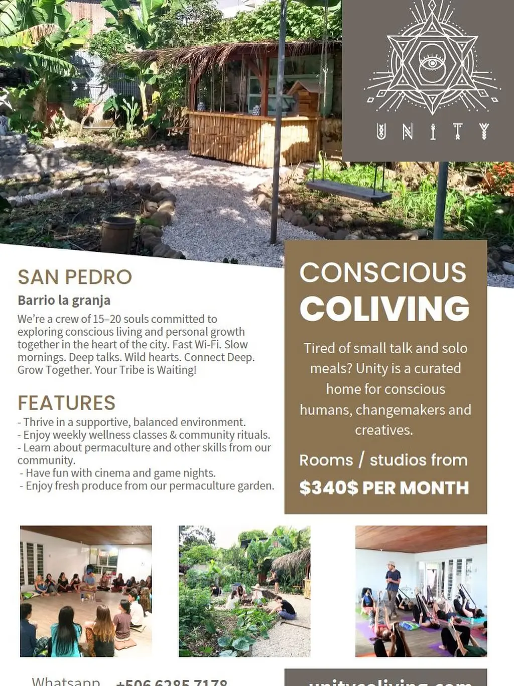 Unity Urban Conscious Coliving Instagram post